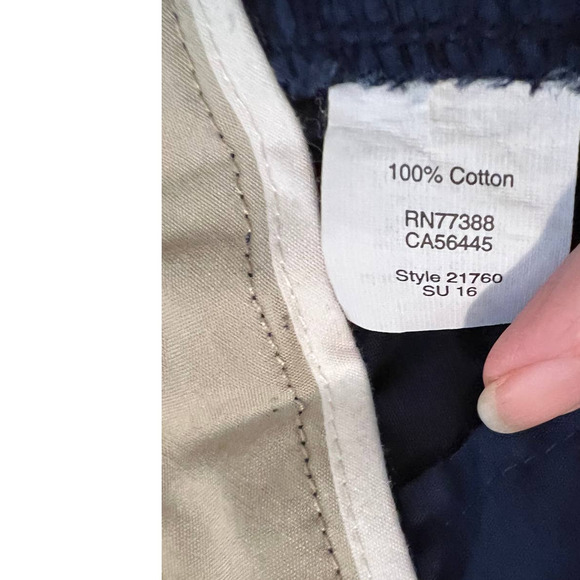 J Crew Chino Broken-in Shorts in Blue Pockets Size 10 - Picture 4 of 5